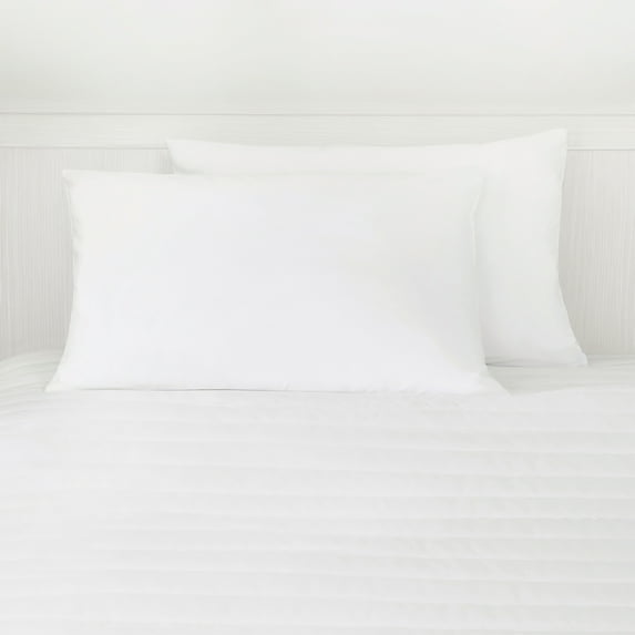 Noble Linens 2 Pack Pillow Protector - 100% Polyester Jersey Knit, Standard/Queen