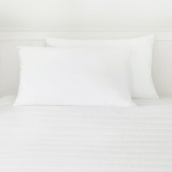 Noble Linens 2 Pack Pillow Protector - 100% Polyester Jersey Knit, Standard/Queen