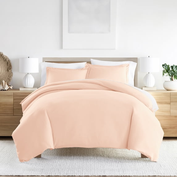 Noble Linens 2-Piece Blush Duvet Cover Set, Twin/Twin XL