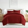 thumbnail image 1 of Noble Linens 2-Piece Burgundy Duvet Cover Set, Twin/Twin XL, 1 of 9