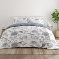 thumbnail image 1 of Noble Linens 2-Piece Light Blue Molly Botanicals Reversible Print Comforter Set, Twin/TwinXL, 1 of 9