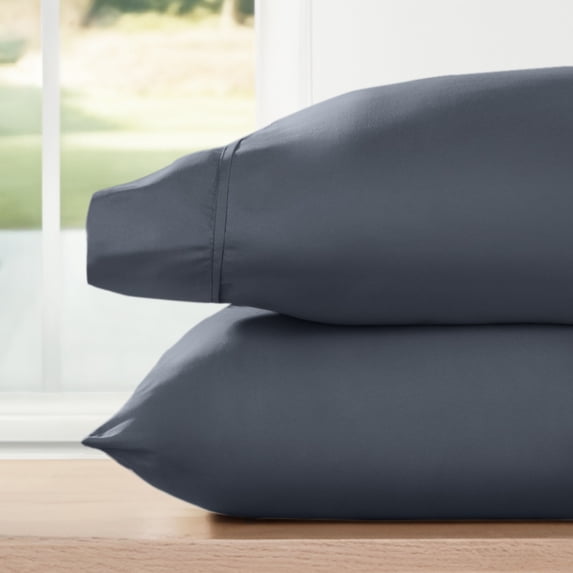 Noble Linens 2 Piece Pillow Case Set, Stone, King