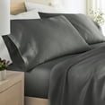 thumbnail image 1 of Noble Linens 2 Piece Rayon From Bamboo Pillowcase Set, Gray, King, 1 of 5