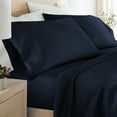 thumbnail image 1 of Noble Linens 2 Piece Rayon From Bamboo Pillowcase Set, Navy, King, 1 of 5