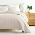 thumbnail image 1 of Noble Linens 3-Piece Apricot Geometric Maze Pattern Quilt Set, Queen, 1 of 7
