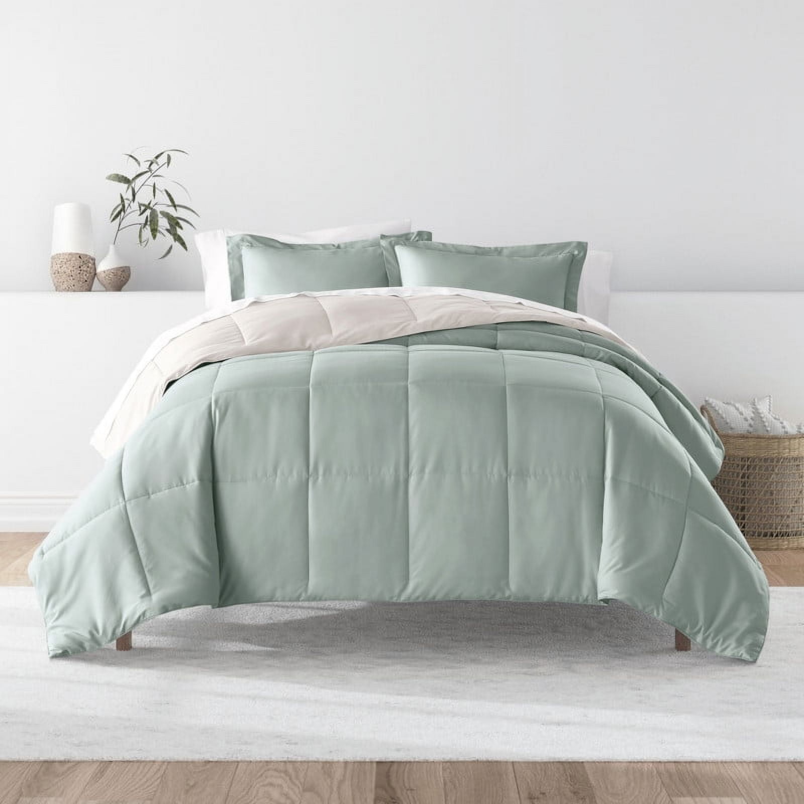 Eucalyptus and Natural Reversible Down Alternative Full Comforter Set
