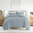 thumbnail image 1 of Noble Linens 3-Piece Light Blue Duvet Cover Set, Full/Queen, 1 of 9