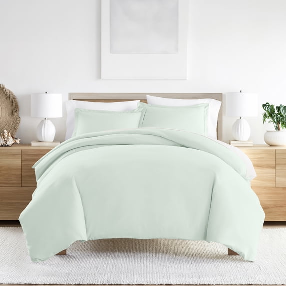 Noble Linens 3-Piece Mint Duvet Cover Set, King/Cal King