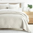 thumbnail image 1 of Noble Linens 3-Piece Natural Diamond Quilt Set, Full/Queen, 1 of 9