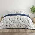 thumbnail image 1 of Noble Linens 3-Piece Navy Reversible Comforter Set, King/CalKing, 1 of 9