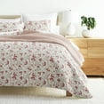 thumbnail image 1 of Noble Linens 3-Piece Rose French Jacobean Reversible Quilt Set, Twin, 1 of 8