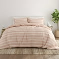 thumbnail image 1 of Noble Linens 3-Piece Rose Soft Stripe Reversible Print Comforter Set, Full/Queen, 1 of 9