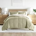 thumbnail image 1 of Noble Linens Soft 3-Piece Sage & Ivory Reversible All Season Lightweight Down Alternative Comforter Set, King/Cal King, 1 of 12