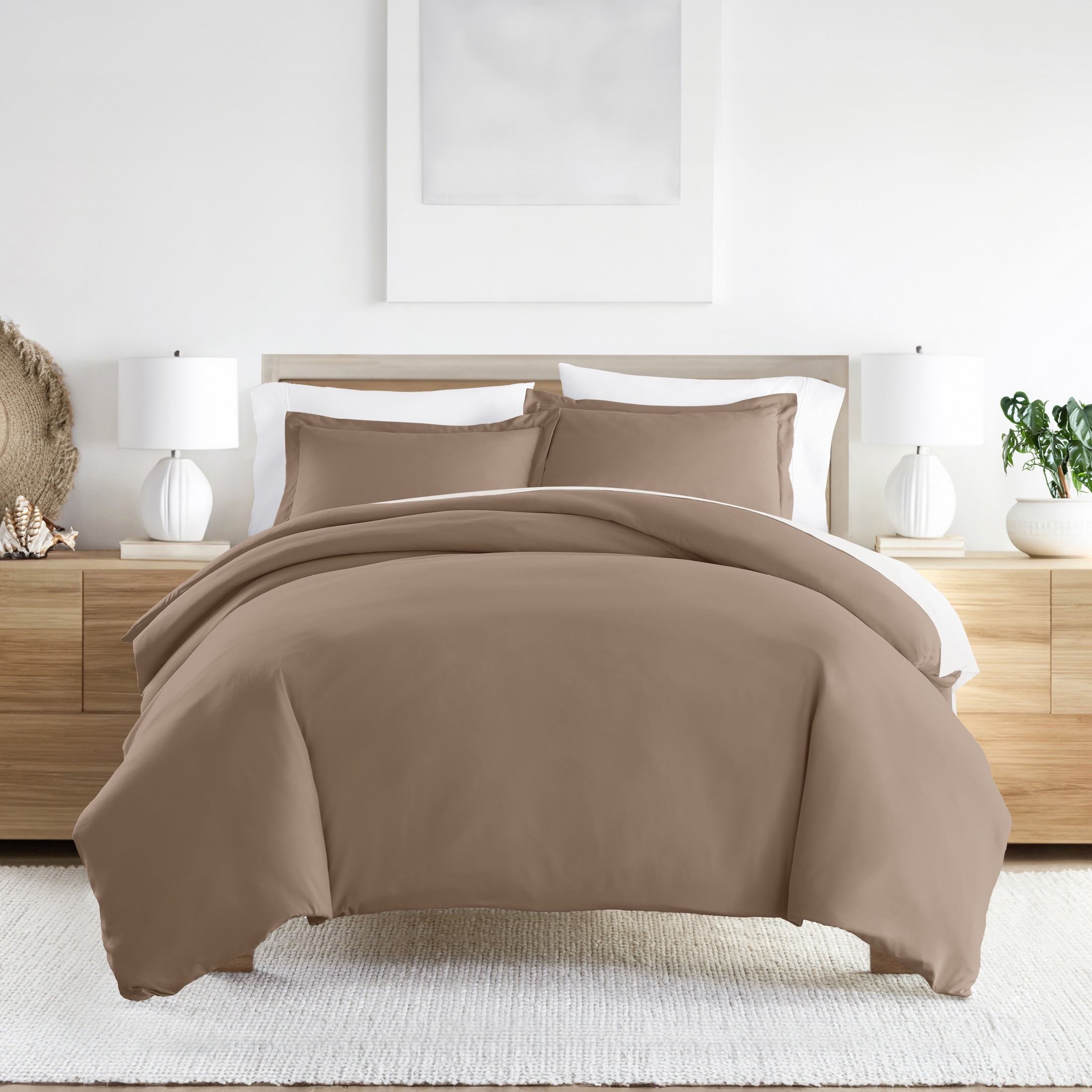 Queen Bed Taupe Base Cover