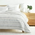 thumbnail image 1 of Noble Linens 3-Piece Taupe Relic Taupe Reversible Quilt Set, Queen, 1 of 8