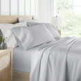 thumbnail image 1 of Noble Linens 300 Thread Count 4 Piece Cotton Sheet Set in Light Gray, Queen, 1 of 7