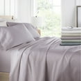 thumbnail image 1 of Noble Linens 300 Thread Count 4 Piece Cotton Sheet Set in Mauve, Queen, 1 of 7