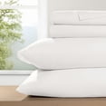 thumbnail image 1 of Noble Linens 4 Piece 100% Cotton Percale Sheet Set in White, CalKing, 1 of 13