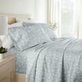 thumbnail image 1 of Noble Linens 4 Piece 300TC Cotton Printed Sheets, Bohemian Garden Blue, King, 1 of 10