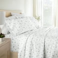 thumbnail image 1 of Noble Linens 4 Piece 300TC Cotton Printed Sheets, Bouquet Bliss Light Blue, Queen, 1 of 10