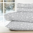 thumbnail image 1 of Noble Linens 4 Piece Holiday Microfiber Bed Sheet Set, Let It Snow, Queen, 1 of 13