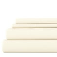 thumbnail image 1 of Noble Linens 4 Piece Ivory Chevron Embossed Bed Sheet Set, Queen, 1 of 12
