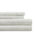 thumbnail image 1 of Noble Linens 3 Piece Pattern Microfiber Bed Sheets Set, Dashed Lines Light Gray, Twin, 1 of 8