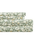 thumbnail image 1 of Noble Linens 4 Piece Pattern Microfiber Bed Sheets Set, Floral Dream Eucalyptus, Full, 1 of 8