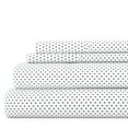 thumbnail image 1 of Noble Linens 4 Piece Pattern Microfiber Bed Sheets Set, Gray 4 Piece Stippled, Queen, 1 of 10