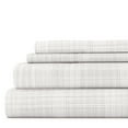 thumbnail image 1 of Noble Linens 4 Piece Pattern Microfiber Bed Sheets Set, Gray Thatch, Queen, 1 of 9