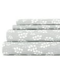 thumbnail image 1 of Noble Linens 4 Piece Pattern Microfiber Bed Sheets Set, Gray Wheat, King, 1 of 9