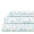 thumbnail image 1 of Noble Linens 4 Piece Pattern Microfiber Bed Sheets Set, Light Blue Ultra Burst of Vines, Twin, 1 of 12