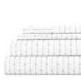 thumbnail image 1 of Noble Linens 4 Piece Pattern Microfiber Bed Sheets Set, Light Gray Beaded Arrows, Full, 1 of 11