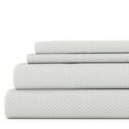 thumbnail image 1 of Noble Linens 4 Piece Pattern Microfiber Bed Sheets Set, Light Gray My Heart, King, 1 of 10
