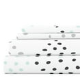 thumbnail image 1 of Noble Linens 4 Piece Pattern Microfiber Bed Sheets Set, Light Gray Trio, King, 1 of 10
