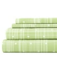 thumbnail image 1 of Noble Linens 4 Piece Pattern Microfiber Bed Sheets Set, Moss Polka Dot, King, 1 of 10