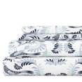 thumbnail image 1 of Noble Linens 4 Piece Pattern Microfiber Bed Sheets Set, Navy Garden Estate, Full, 1 of 12