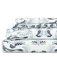 thumbnail image 1 of Noble Linens 4 Piece Pattern Microfiber Bed Sheets Set, Navy Garden Estate, King, 1 of 12
