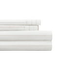 thumbnail image 1 of Noble Linens 4 Piece Pattern Microfiber Bed Sheets Set, Soft Stitch Stripe Terracotta, Cal King, 1 of 8