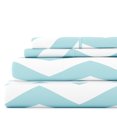 thumbnail image 1 of Noble Linens 4 Piece Pattern Microfiber Bed Sheets Set, Turquoise Arrow, California King, 1 of 10