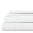 thumbnail image 1 of Noble Linens 4 Piece Pattern Microfiber Bed Sheets Set, White Chambray Style, King, 1 of 9