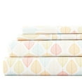 thumbnail image 1 of Noble Linens 4 Piece Pattern Microfiber Bed Sheets Set, Yellow Fall Foliage, California King, 1 of 10