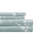thumbnail image 1 of Noble Linens 4 Piece Pattern Microfiber Bed Sheets Set, Distressed Willow Light Blue, Full, 1 of 11