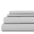 thumbnail image 1 of Noble Linens 4 Piece Solid Microfiber Bed Sheet Set, Light Gray, King, 1 of 10