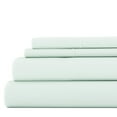 thumbnail image 1 of Noble Linens 4 Piece Solid Microfiber Bed Sheet Set, Mint, California King, 1 of 11