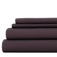 thumbnail image 1 of Noble Linens 4 Piece Solid Microfiber Bed Sheet Set, Purple, Full, 1 of 10