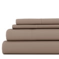 thumbnail image 1 of Noble Linens 4 Piece Solid Microfiber Bed Sheet Set, Taupe, King, 1 of 10
