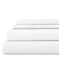 thumbnail image 1 of Noble Linens 4 Piece Solid Microfiber Bed Sheet Set, White, TwinXL, 1 of 10