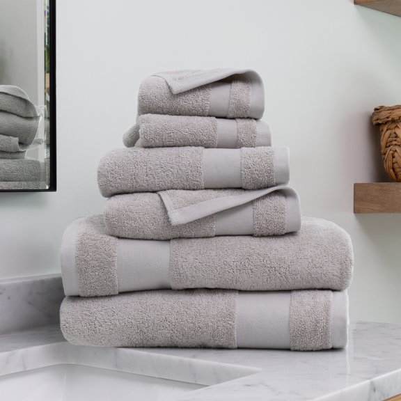 Noble Linens 6 Piece Essential Cotton Bath Towel Set