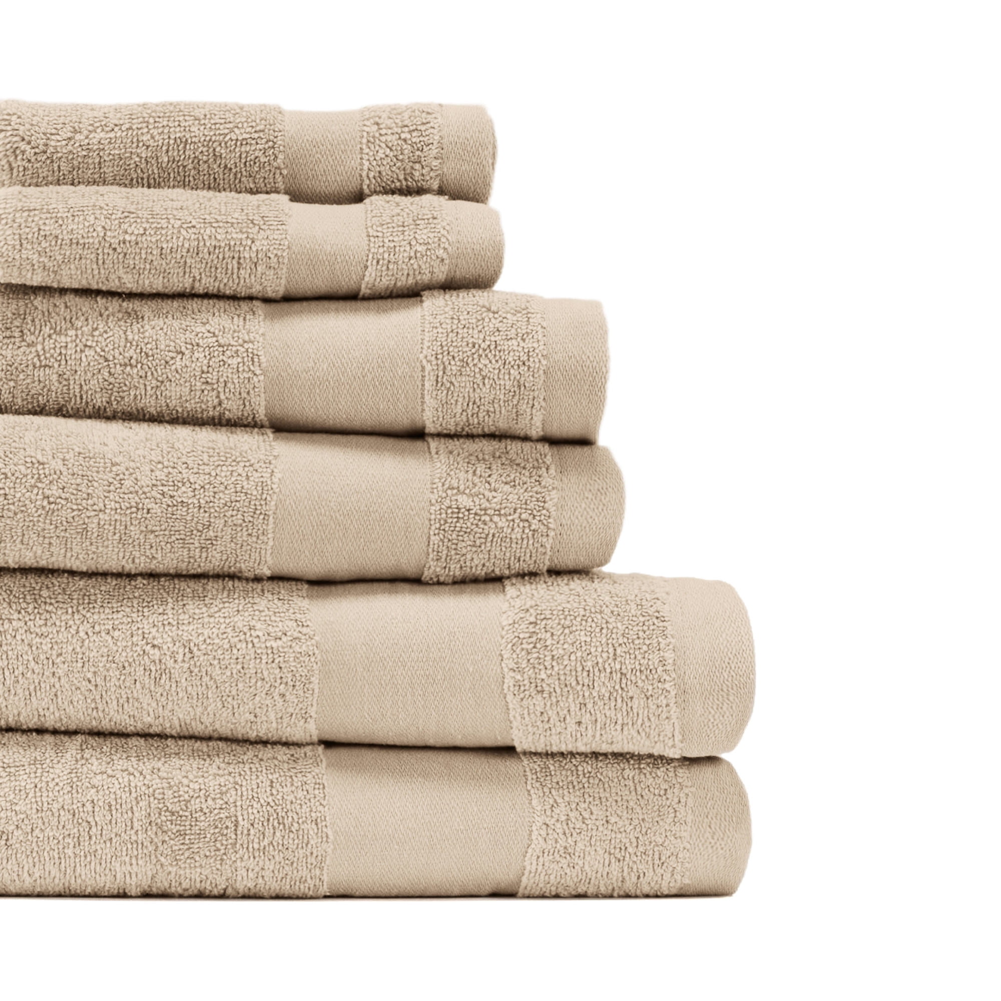 Noble Linens 6 Piece Essential Cotton Bath Towel Set